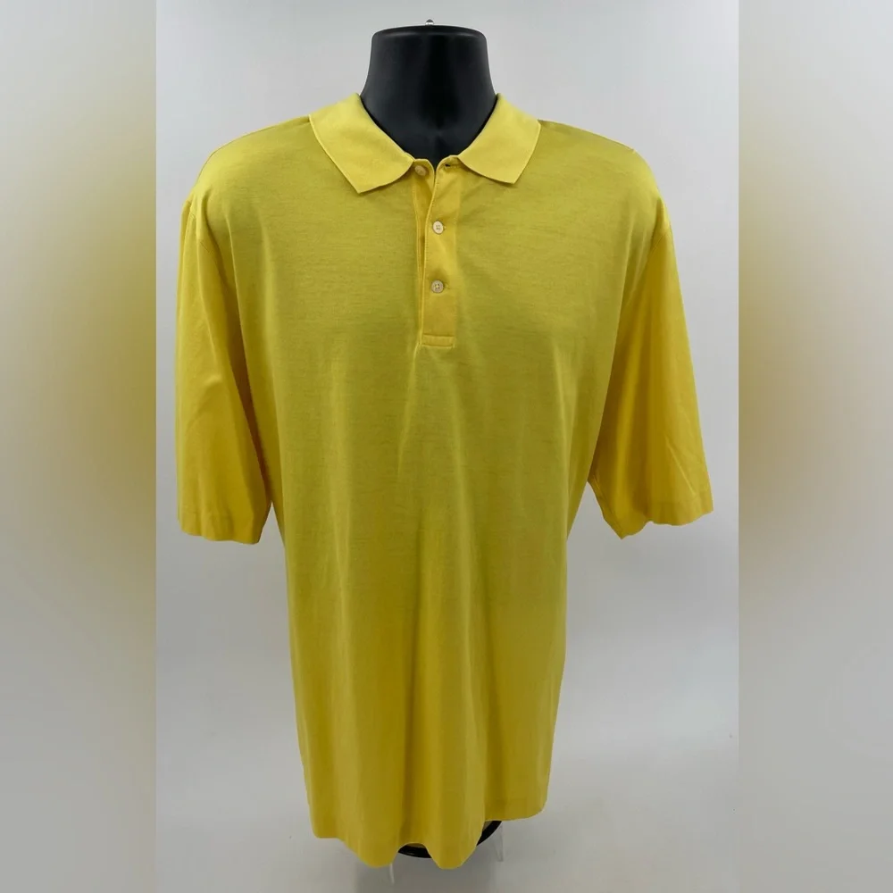 Polo Golf Ralph Lauren Polo Shirt Adult Pima Cotton Lemon Yellow Solid‎ Men’s XL